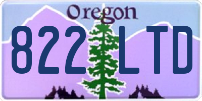 OR license plate 822LTD