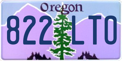 OR license plate 822LTO