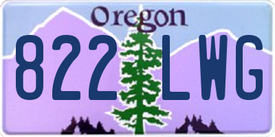 OR license plate 822LWG