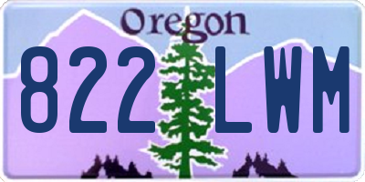 OR license plate 822LWM