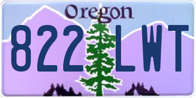 OR license plate 822LWT