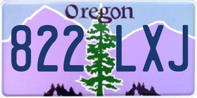 OR license plate 822LXJ