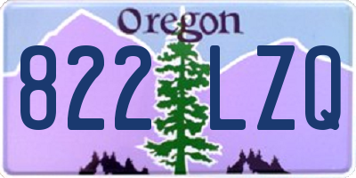 OR license plate 822LZQ
