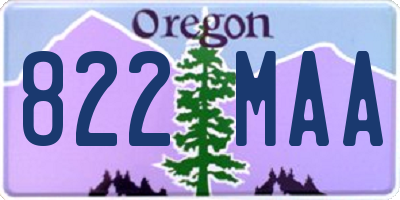 OR license plate 822MAA