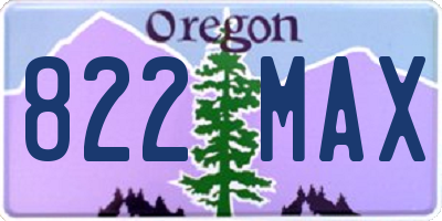 OR license plate 822MAX