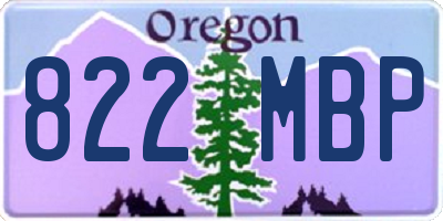 OR license plate 822MBP