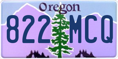 OR license plate 822MCQ