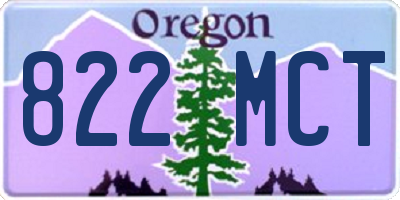 OR license plate 822MCT