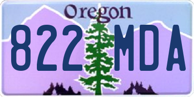 OR license plate 822MDA