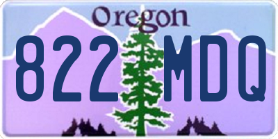 OR license plate 822MDQ