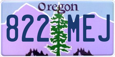 OR license plate 822MEJ