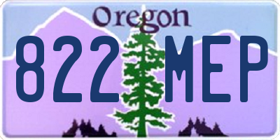OR license plate 822MEP
