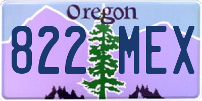 OR license plate 822MEX