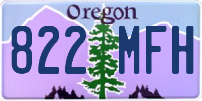 OR license plate 822MFH