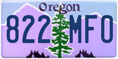 OR license plate 822MFO