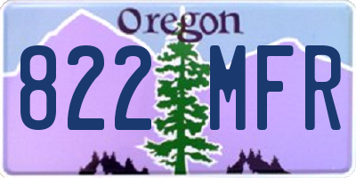 OR license plate 822MFR