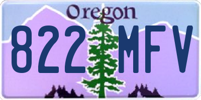 OR license plate 822MFV