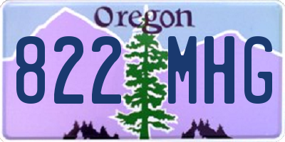 OR license plate 822MHG