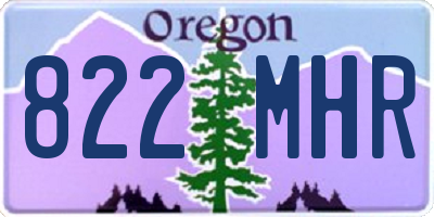 OR license plate 822MHR