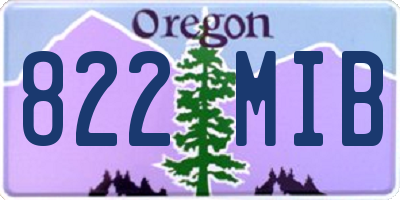 OR license plate 822MIB