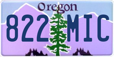 OR license plate 822MIC