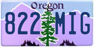 OR license plate 822MIG