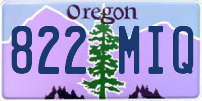 OR license plate 822MIQ