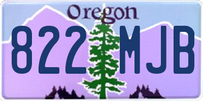 OR license plate 822MJB