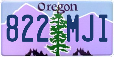 OR license plate 822MJI