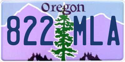 OR license plate 822MLA
