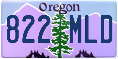 OR license plate 822MLD