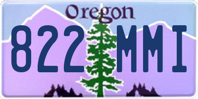 OR license plate 822MMI