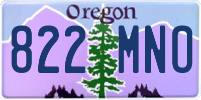 OR license plate 822MNO
