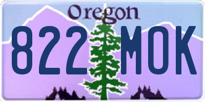 OR license plate 822MOK