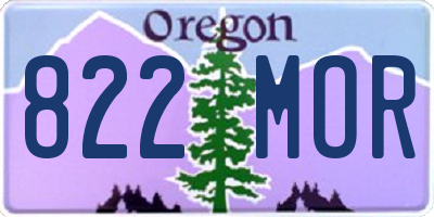 OR license plate 822MOR