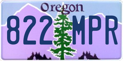 OR license plate 822MPR