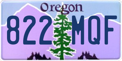 OR license plate 822MQF