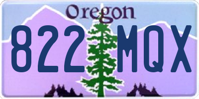 OR license plate 822MQX