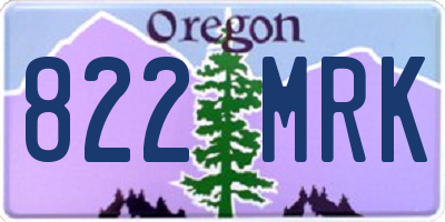 OR license plate 822MRK