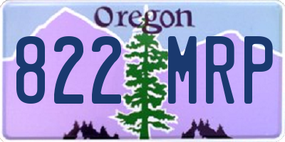 OR license plate 822MRP