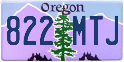 OR license plate 822MTJ