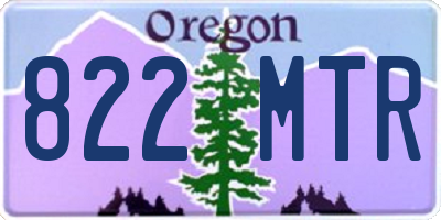 OR license plate 822MTR