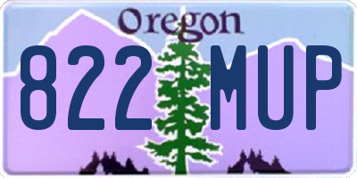OR license plate 822MUP