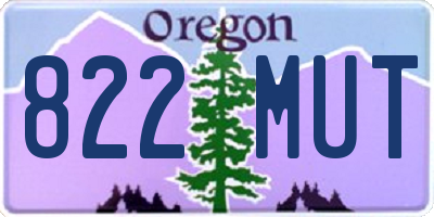 OR license plate 822MUT
