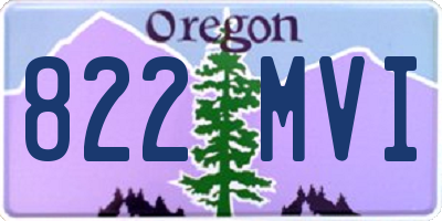 OR license plate 822MVI