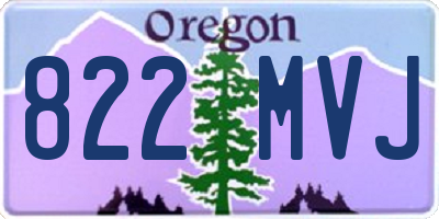 OR license plate 822MVJ