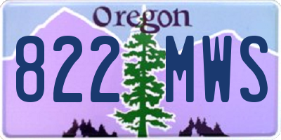 OR license plate 822MWS