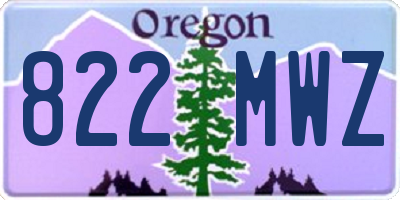 OR license plate 822MWZ