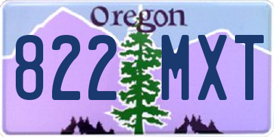 OR license plate 822MXT
