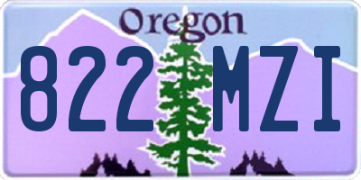 OR license plate 822MZI